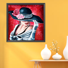 Load image into Gallery viewer, Formal Hat Women 40*40cm 11CT Stamped Cross Stitch
