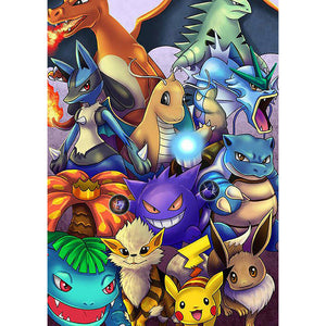 Pokemon - Full Round Drill Diamond Painting - 30x40cm(Canvas)