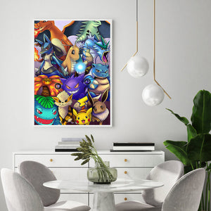 Pokemon - Full Round Drill Diamond Painting - 30x40cm(Canvas)