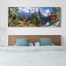 Load image into Gallery viewer, Forest Animals 90*30cm(canvas) full round drill diamond painting
