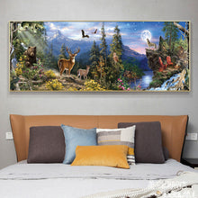 Load image into Gallery viewer, Forest Animals 90*30cm(canvas) full round drill diamond painting
