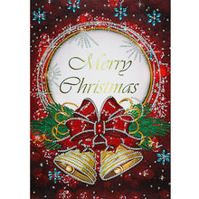 Load image into Gallery viewer, Merry Christmas Card 30*40cm(canvas) partial special shaped drill diamond painting
