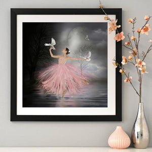 Ballet Girl 30x 30cm  (Canvas) Full Round Drill Diamond Painting