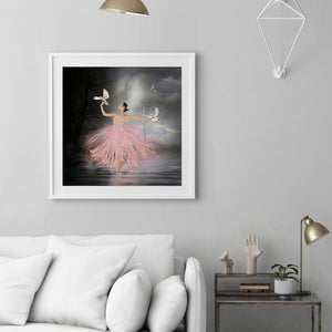 Ballet Girl 30x 30cm  (Canvas) Full Round Drill Diamond Painting