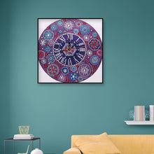 Load image into Gallery viewer, DIY Part Special Shaped Rhinestone Clock 5D Painting Kit (Mandala DZ567)
