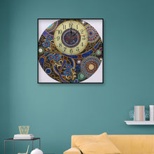 Load image into Gallery viewer, DIY Part Special Shaped Rhinestone Clock 5D Painting Kit (Mandala DZ568)
