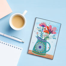 Load image into Gallery viewer, A5 5D Notebook DIY Part Special Shape Rhinestone Diary Book (Flower WXB048)
