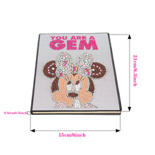 Load image into Gallery viewer, A5 5D Notebook DIY Part Special Shape Rhinestone Diary Book (Mouse WXB048)
