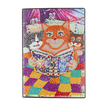 Load image into Gallery viewer, A5 5D Notebook DIY Part Special Shape Rhinestone Diary Book (Kitten WXB048)
