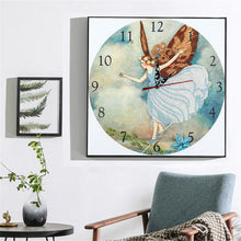 Load image into Gallery viewer, DIY Part Special Shaped Diamond Clock 5D Mosaic Painting Kit (Angel DZ615)
