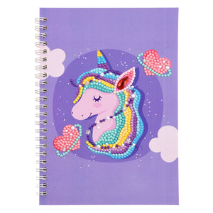 60 Pages Diamond Painting Notebook DIY Mosaic Diary Book (001 Horn Horse)