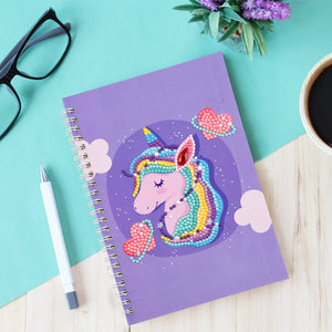 60 Pages Diamond Painting Notebook DIY Mosaic Diary Book (001 Horn Horse)