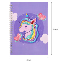 Load image into Gallery viewer, 60 Pages Diamond Painting Notebook DIY Mosaic Diary Book (001 Horn Horse)
