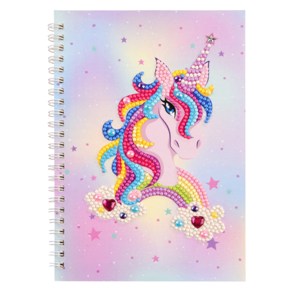 60 Pages Diamond Painting Notebook DIY Mosaic Diary Book (002 Horn Horse)