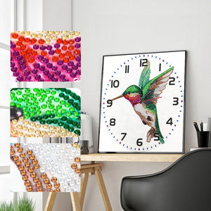 Bird Clock Mosaic Part Special Shape Diamond DIY Painting Kit Gifts (DZ651)