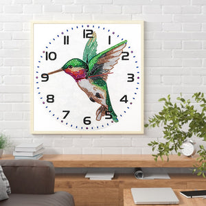 Bird Clock Mosaic Part Special Shape Diamond DIY Painting Kit Gifts (DZ651)