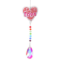 Load image into Gallery viewer, DIY 5D Diamond Painting Rainbow Maker Wind Chime Light Catcher (Love)
