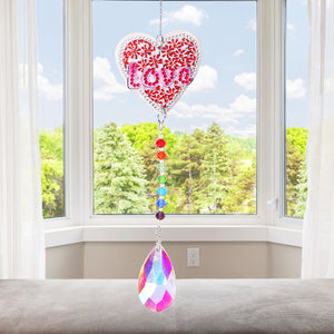 DIY 5D Diamond Painting Rainbow Maker Wind Chime Light Catcher (Love)