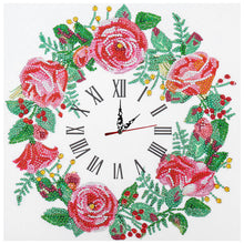 Load image into Gallery viewer, 5D Flower Diamond Clock DIY Special-shaped Partial Crystal Drill (DZ655)
