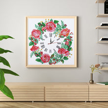 Load image into Gallery viewer, 5D Flower Diamond Clock DIY Special-shaped Partial Crystal Drill (DZ655)
