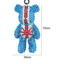 Load image into Gallery viewer, Diamond Mosaic Bear Keychain DIY Rhinestone Painting Kit Key Chain (XYSK09)
