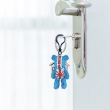 Load image into Gallery viewer, Diamond Mosaic Bear Keychain DIY Rhinestone Painting Kit Key Chain (XYSK09)
