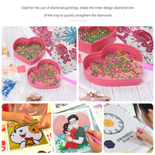 Load image into Gallery viewer, 5D DIY Diamond Painting Tray Plastic Heart Shape Drill Plate (Pink)
