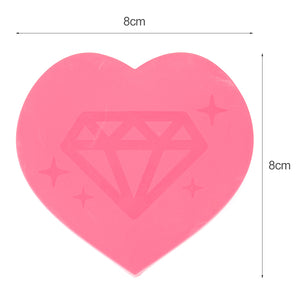 5D DIY Diamond Painting Tray Plastic Heart Shape Drill Plate (Pink)
