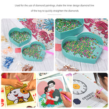 Load image into Gallery viewer, 5D DIY Diamond Painting Tray Plastic Heart Shape Drill Plate (Sky Blue)
