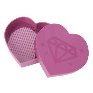 Diamond Painting Tray Heart-shaped Rhinestone Drill Plate (Light Purple)