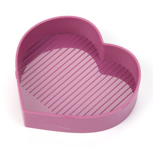 Diamond Painting Tray Heart-shaped Rhinestone Drill Plate (Light Purple)