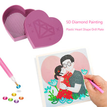 Load image into Gallery viewer, Diamond Painting Tray Heart-shaped Rhinestone Drill Plate (Light Purple)
