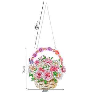 5D DIY Spot Drill Diamond Flower Basket Art Rhinestone Craft Decor (DZ661)