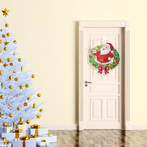 5D DIY Spot Drill Diamond Christmas Crystal Wreath Hanging Decor (HH004)