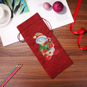 Diamond Painting Xmas Wine Bottle Cover Special-shaped Drill DIY (AA865)