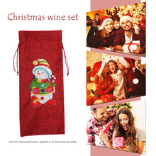 Load image into Gallery viewer, Diamond Painting Xmas Wine Bottle Cover Special-shaped Drill DIY (AA865)
