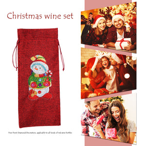 Diamond Painting Xmas Wine Bottle Cover Special-shaped Drill DIY (AA865)