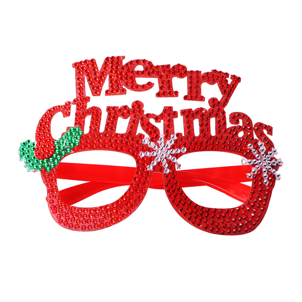 Kids Christmas Diamond Glasses Toys DIY Frame Paste 3D Stickers (YJ004)