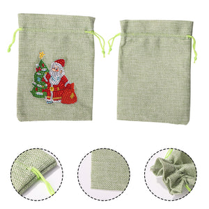 Christmas DIY Diamond Painting Shopping Tote Mosaic Drill Candy Bag (Santa)