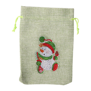 Christmas Diamond Painting Shopping Tote Mosaic Drill Candy Bag (Snowman)