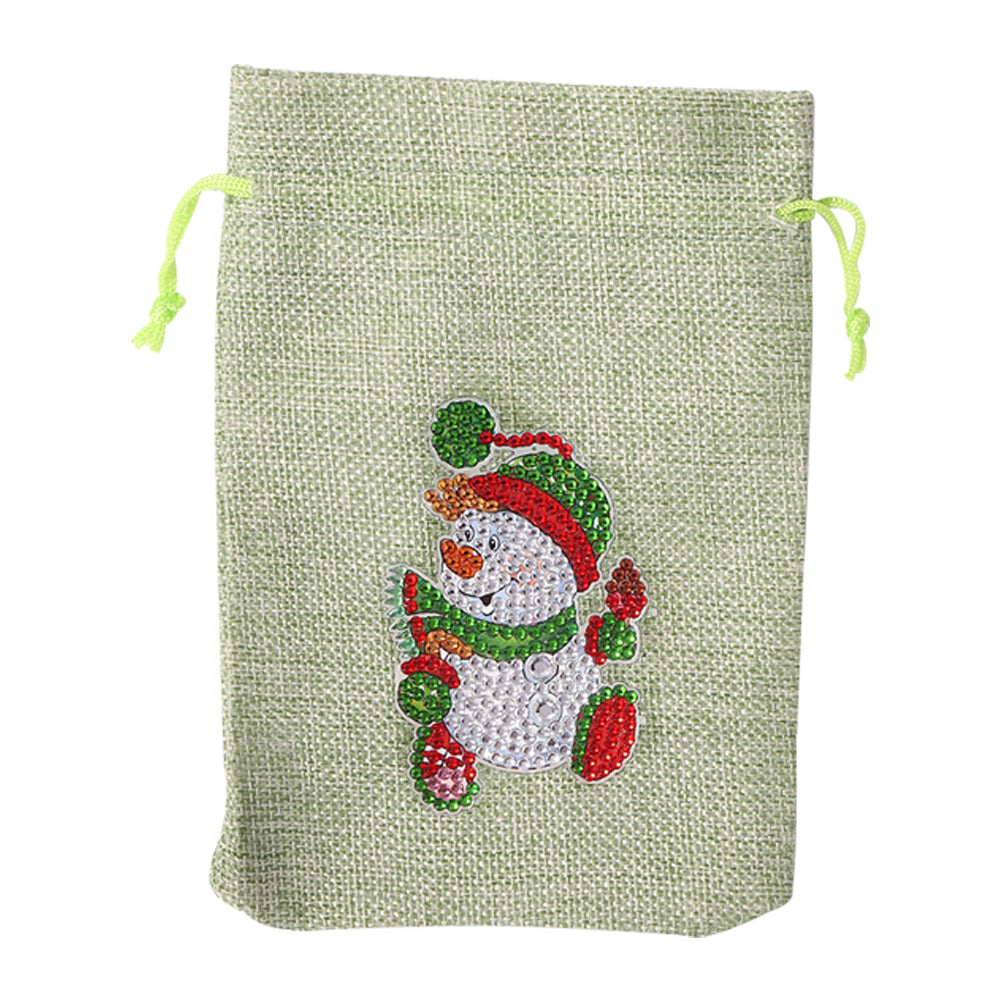 Christmas Diamond Painting Shopping Tote Mosaic Drill Candy Bag (Snowman)