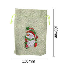 Christmas Diamond Painting Shopping Tote Mosaic Drill Candy Bag (Snowman)