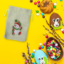 Load image into Gallery viewer, Christmas Diamond Painting Shopping Tote Mosaic Drill Candy Bag (Snowman)
