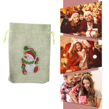 Load image into Gallery viewer, Christmas Diamond Painting Shopping Tote Mosaic Drill Candy Bag (Snowman)
