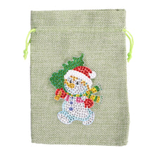Load image into Gallery viewer, Christmas Diamond Painting Shopping Tote Mosaic Drill Candy Bag (Snowman)
