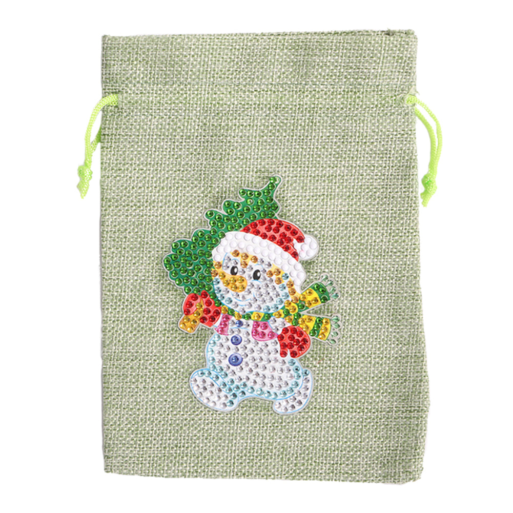 Christmas Diamond Painting Shopping Tote Mosaic Drill Candy Bag (Snowman)