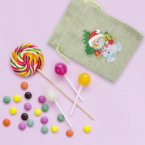 Christmas Diamond Painting Shopping Tote Mosaic Drill Candy Bag (Snowman)