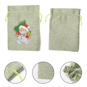 Christmas Diamond Painting Shopping Tote Mosaic Drill Candy Bag (Snowman)