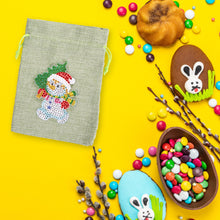 Load image into Gallery viewer, Christmas Diamond Painting Shopping Tote Mosaic Drill Candy Bag (Snowman)
