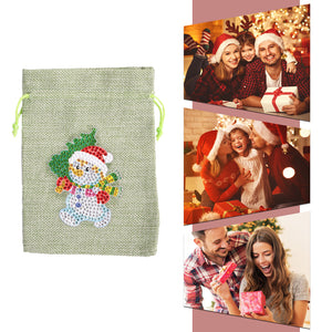 Christmas Diamond Painting Shopping Tote Mosaic Drill Candy Bag (Snowman)